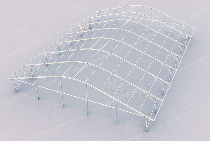 欧式弧形篷房框架图