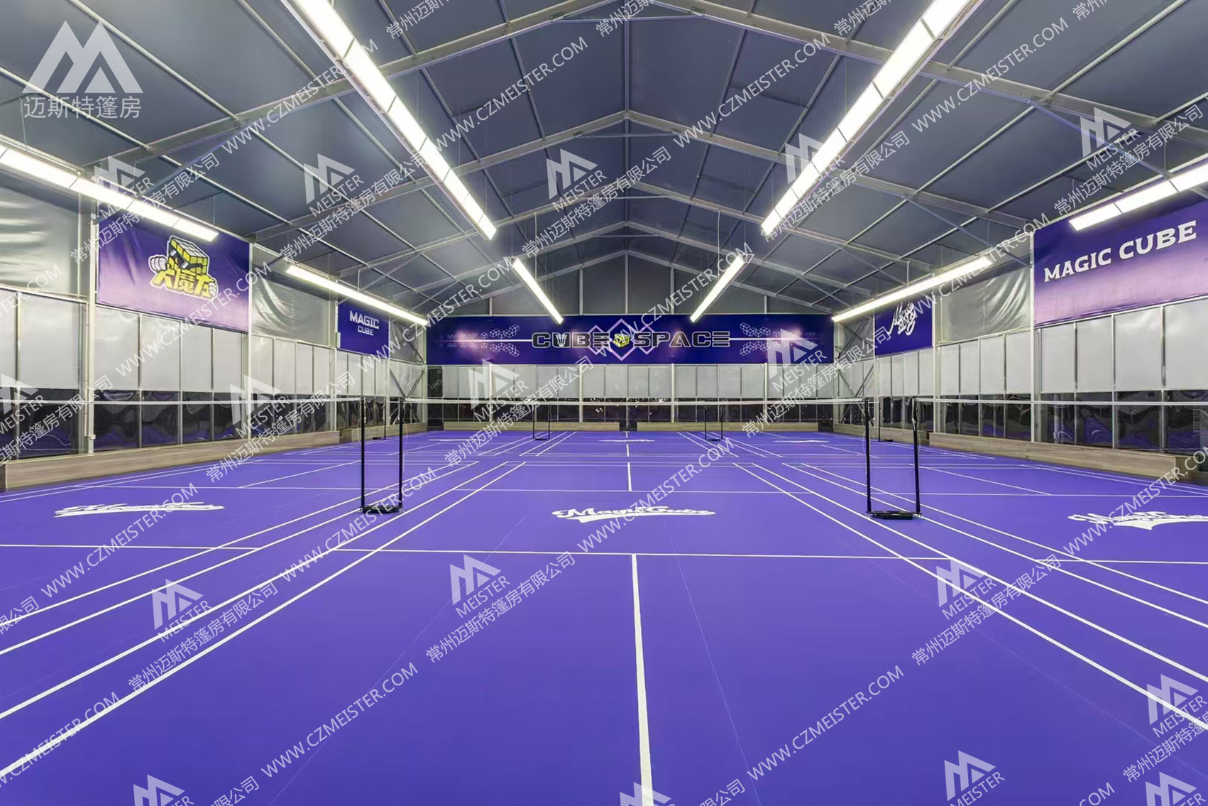 篷房综合体育馆：羽毛球篷房内部效果