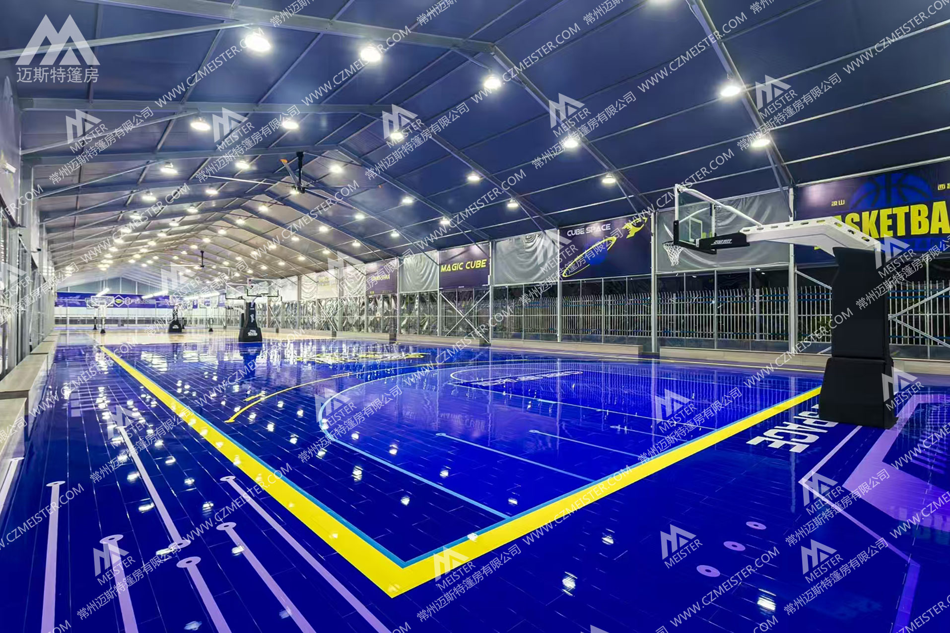 几十万预算的篮球篷房效果