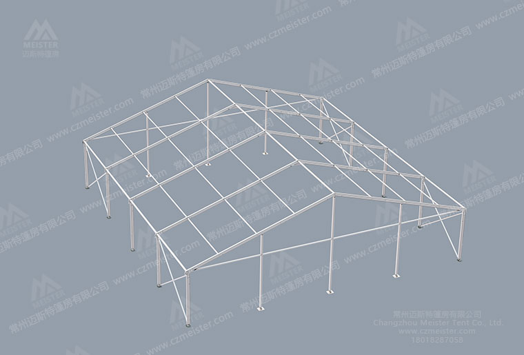 20米跨度透明活动篷房框架图